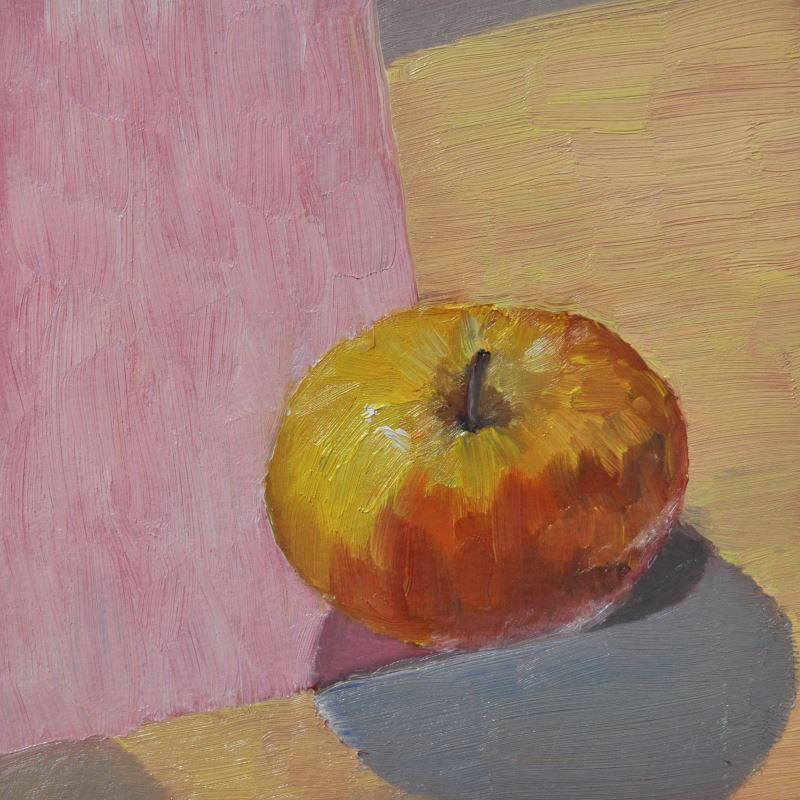 An Apple, oil on paper 15x15cm (6x6 inch)